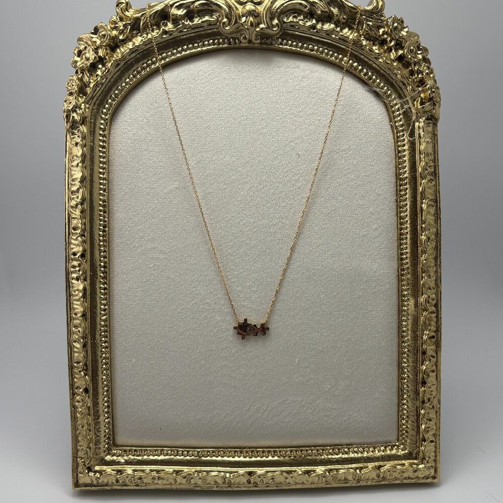 18Kt. Gold Over Sterling Silver Puzzle Pieces Necklace